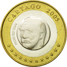 Tunisia, Medal, Essai 1 euro, 2005, MS(63), Bi-Metallic
