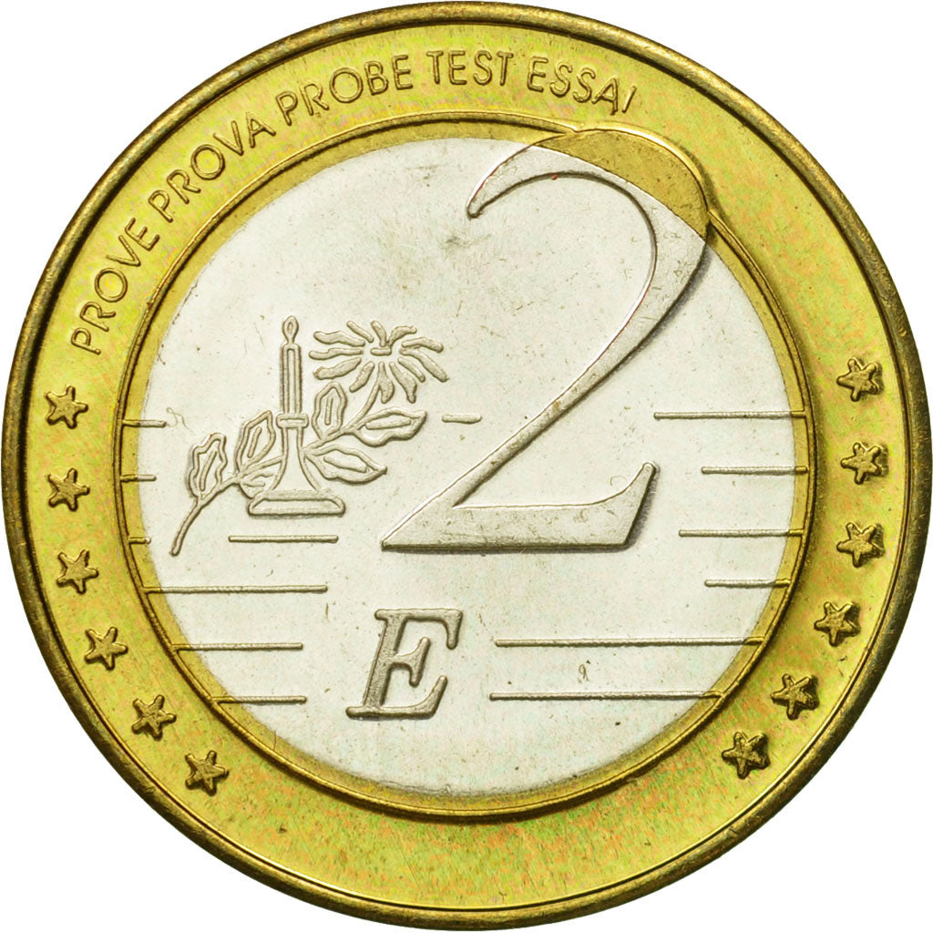 Tunisia, Medal, Essai 2 euros, 2005, MS(63), Bi-Metallic
