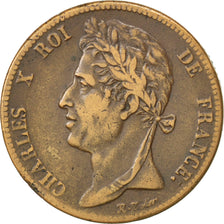 Coin, FRENCH COLONIES, Charles X, 5 Centimes, 1828, Paris, EF(40-45), Bronze