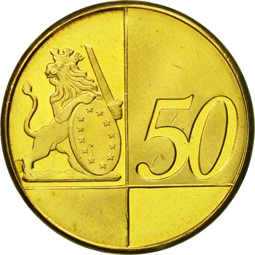 Alderney, Medal, Essai 50 cents, 2004, MS(63), Brass
