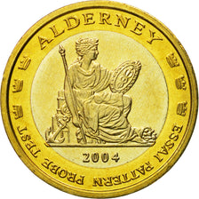 Alderney, Medal, Essai 1 euro, 2004, SPL, Bi-Metallic
