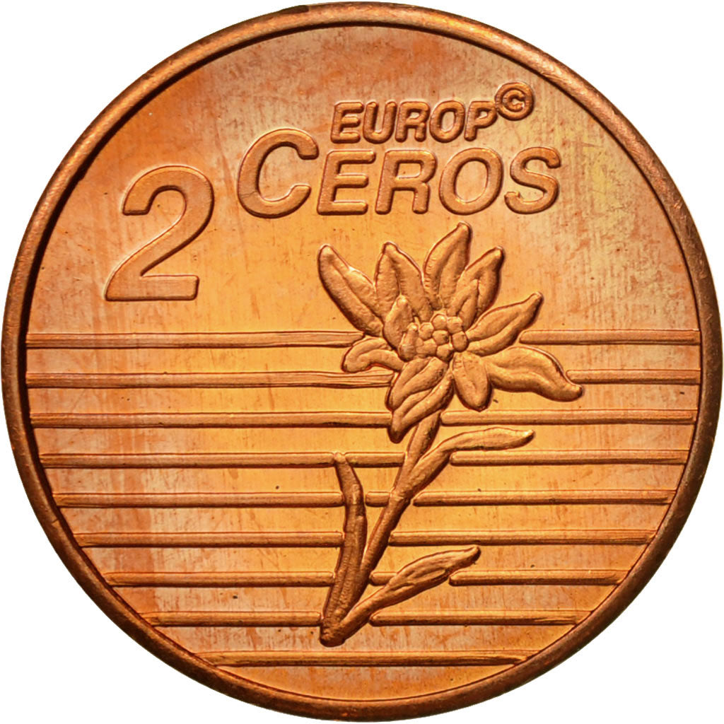 Liechtenstein, Medal, Essai 2 cents, 2004, MS(63), Copper