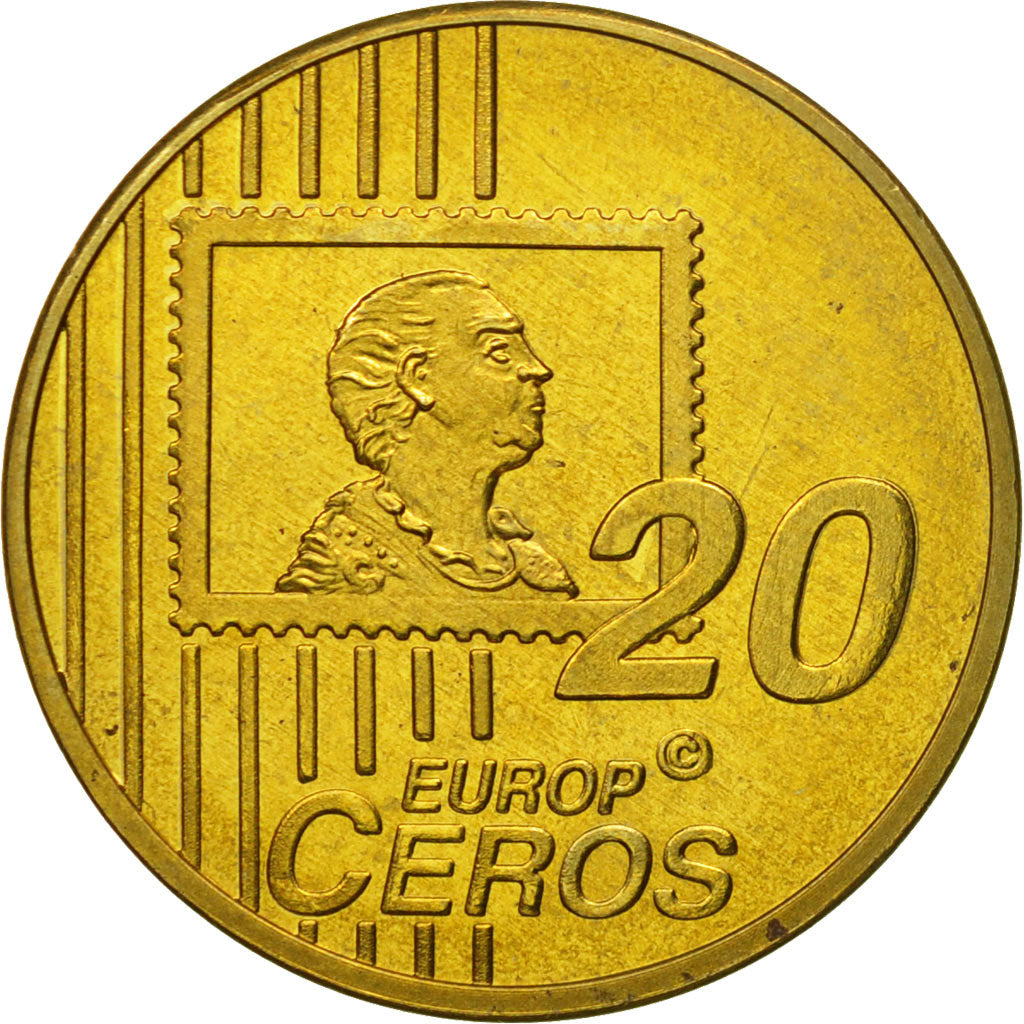 Liechtenstein, Medal, Essai 20 cents, 2004, MS(63), Brass