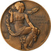 France, Medal, Art Déco, Femme Assise, Fleurs, Vernon, MS(63), Bronze