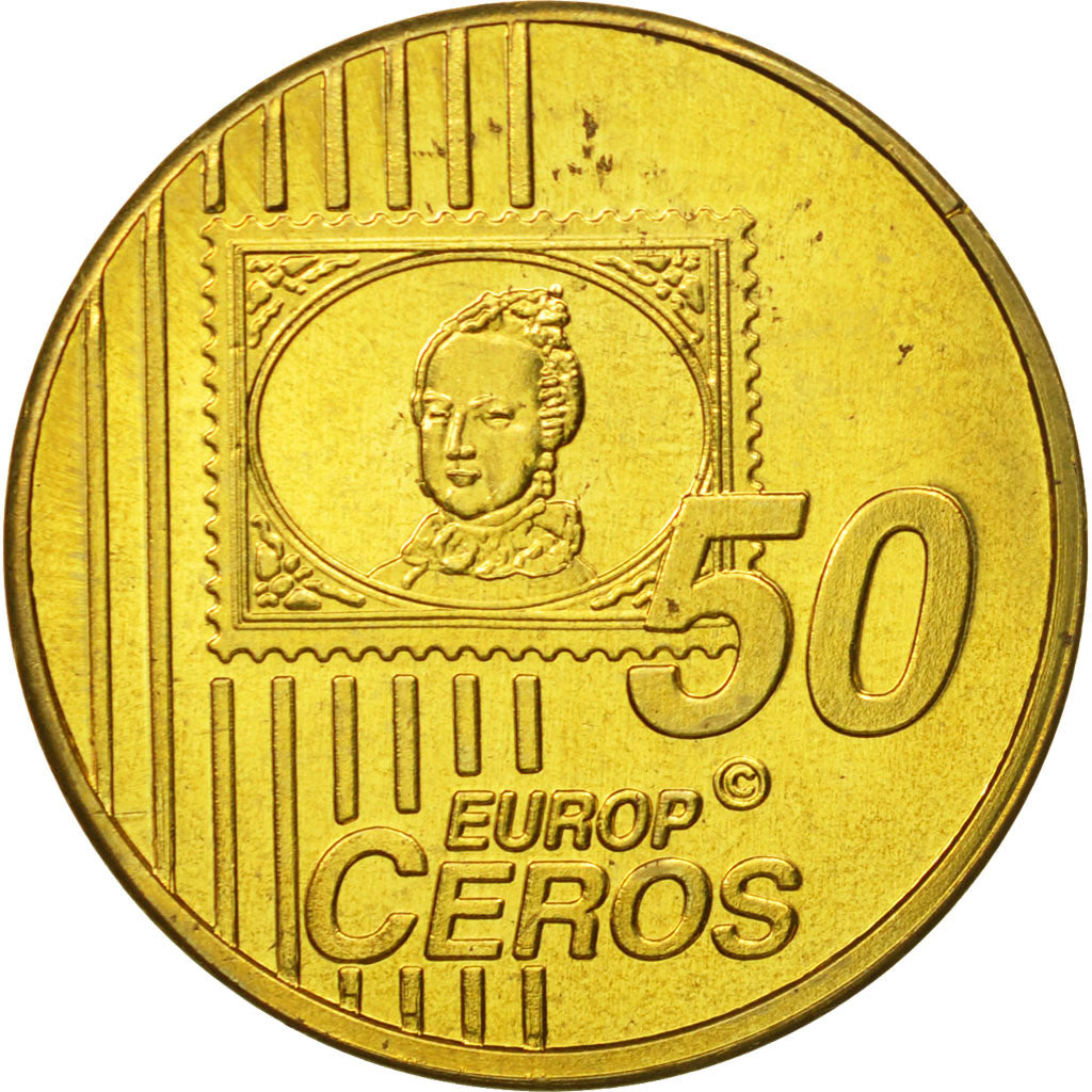 Liechtenstein, Medal, Essai 50 cents, 2004, SPL, Laiton
