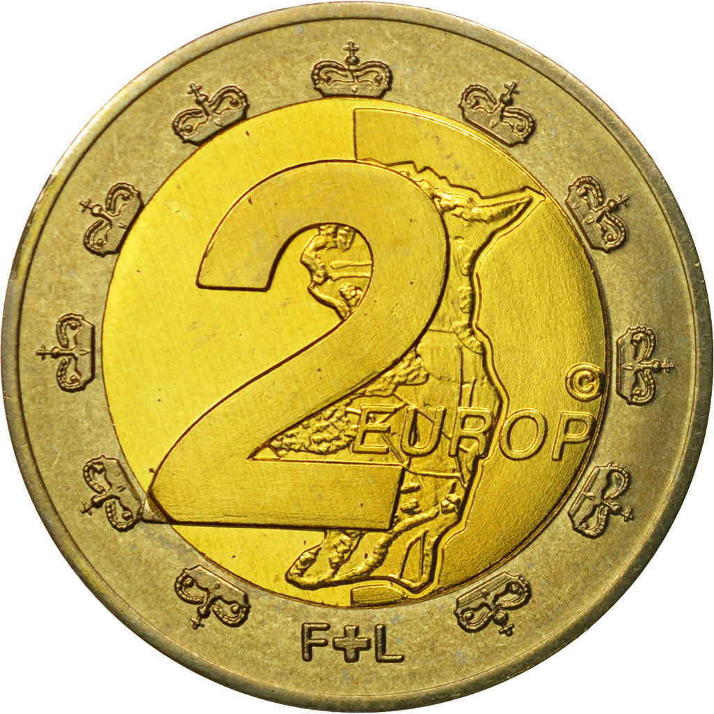 Liechtenstein, Medal, Essai 2 euros, 2004, MS(63), Bi-Metallic