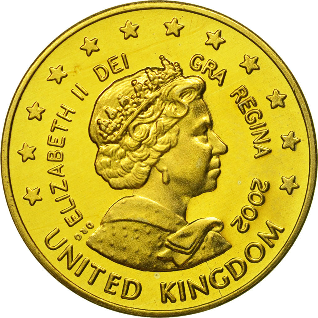 Reino Unido, Medal, Essai 50 cents, 2002, SC, Latón