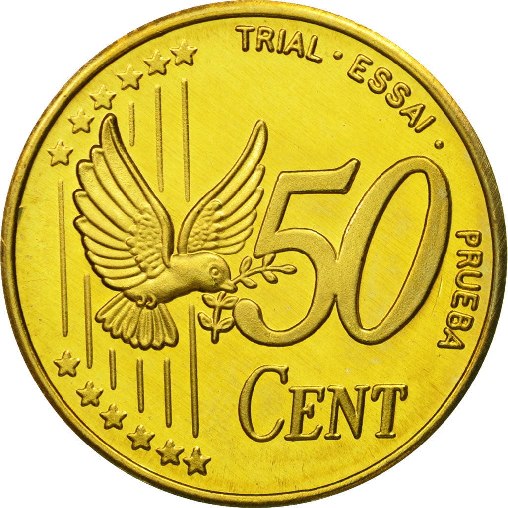 Reino Unido, Medal, Essai 50 cents, 2002, SC, Latón