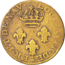 FRENCH GUIANA, 2 Sous, 1781, Paris, KM #1, VF(20-25), Billon, 23, 2.49