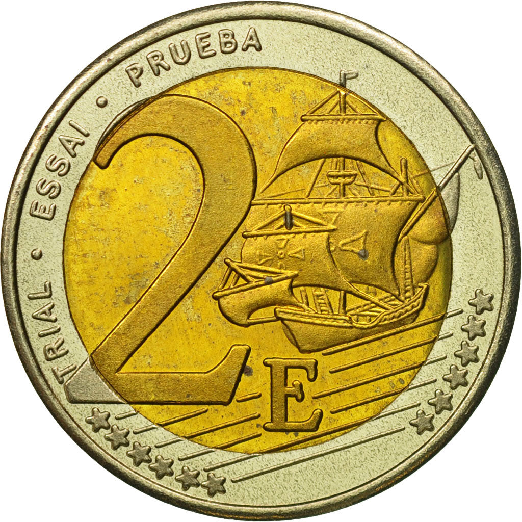 United Kingdom , Medal, Essai 2 euros, 2002, MS(63), Bi-Metallic