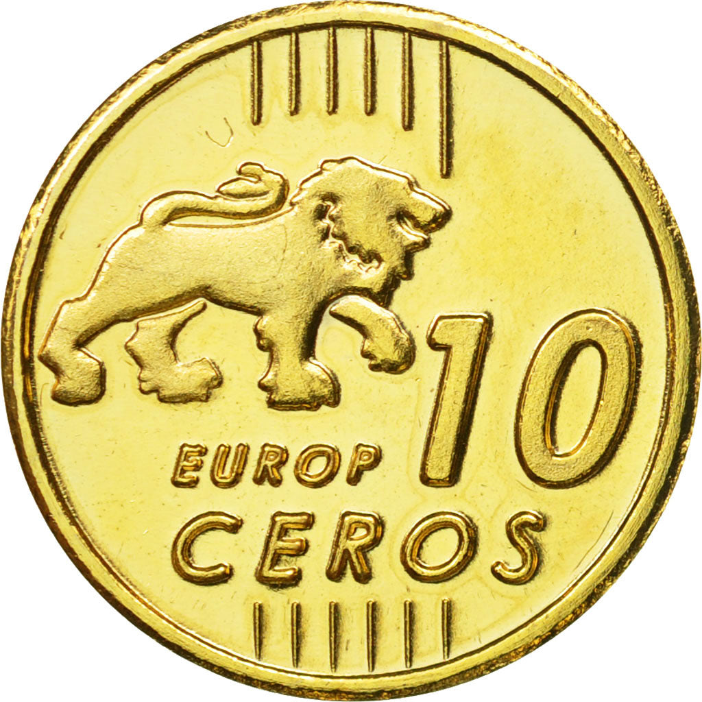 Albania, Medal, Essai 10 cents, 2004, SPL, Ottone