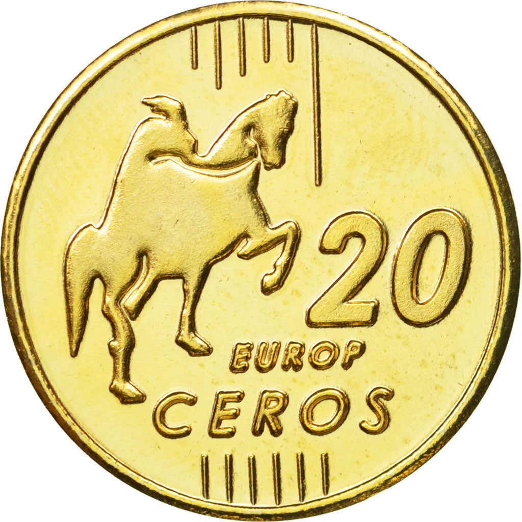 Albania, Medal, Essai 20 cents, 2004, SPL, Laiton