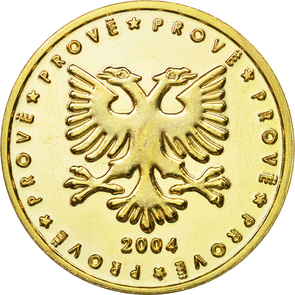 Albania, Medal, Essai 50 cents, 2004, MS(63), Brass