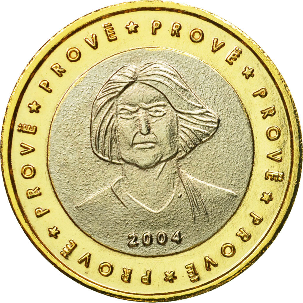 Albania, Medal, Essai 1 euro, 2004, UNZ, Bi-Metallic