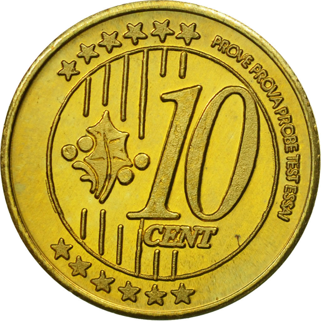 Russie, Medal, Essai 10 cents, 2004, SPL, Laiton