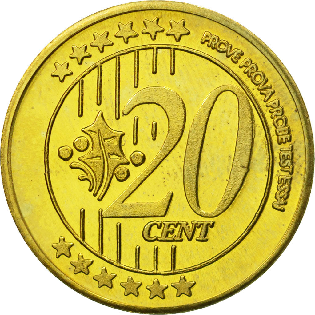 Russie, Medal, Essai 20 cents, 2004, SPL, Laiton