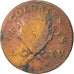 GUADELOUPE, 3 Sols 9 Deniers, 1793, KM #1, VF(20-25), Bronze, Lecompte #4, 11.76