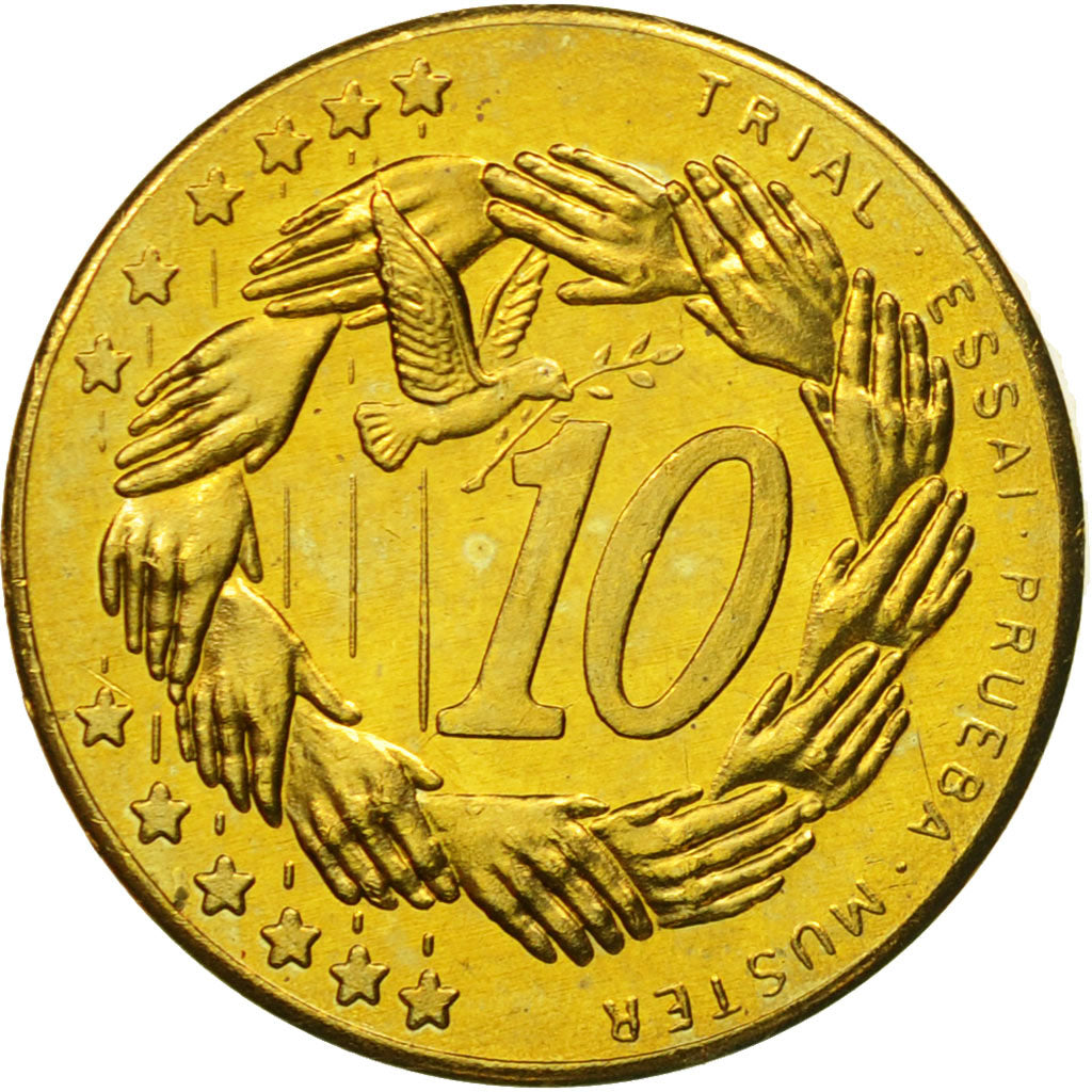Bulgaria, Medal, Essai 10 cents, 2004, MS(63), Mosiądz
