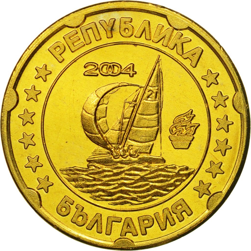Bulgarie, Medal, Essai 20 cents, 2004, SPL, Laiton