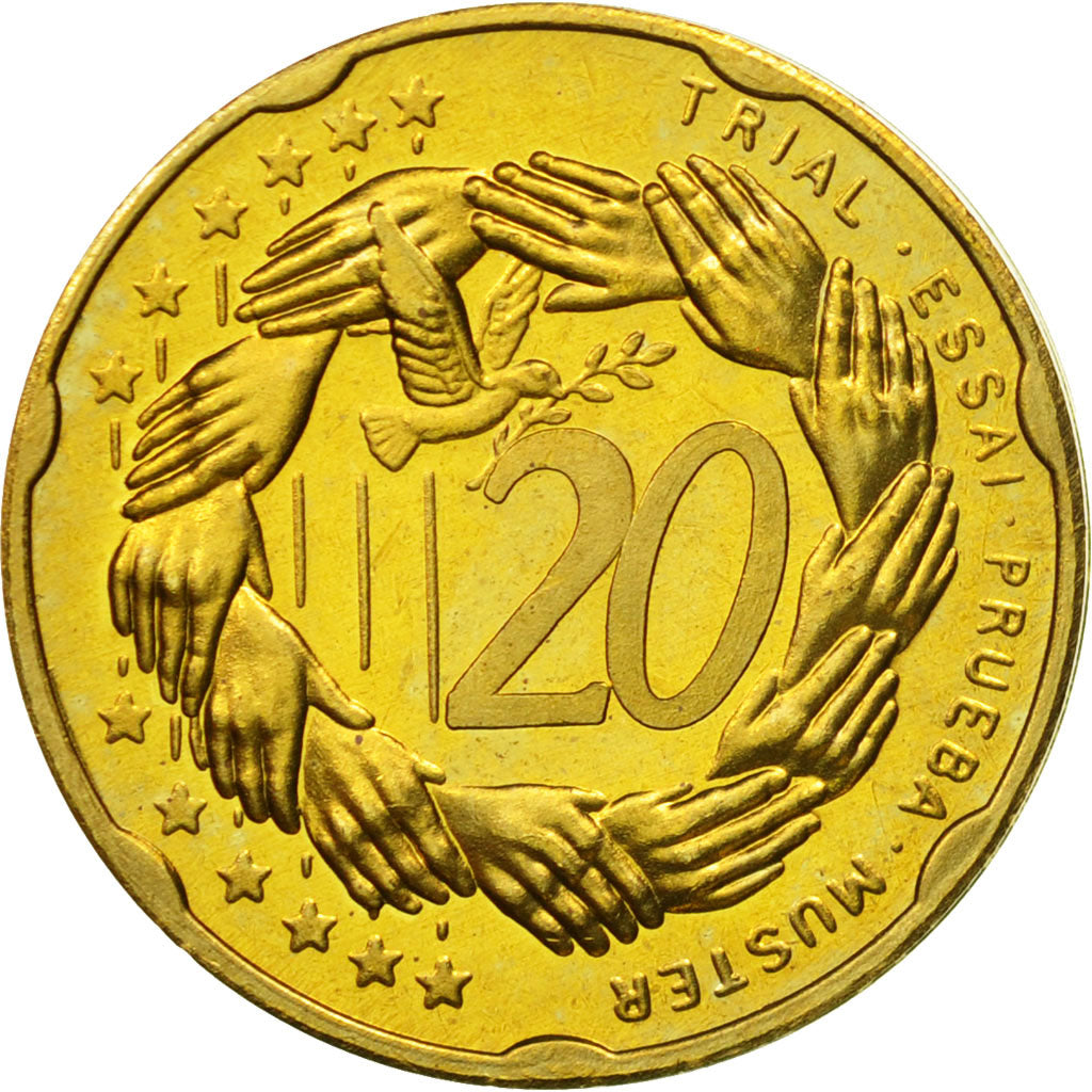 Bulgarie, Medal, Essai 20 cents, 2004, SPL, Laiton