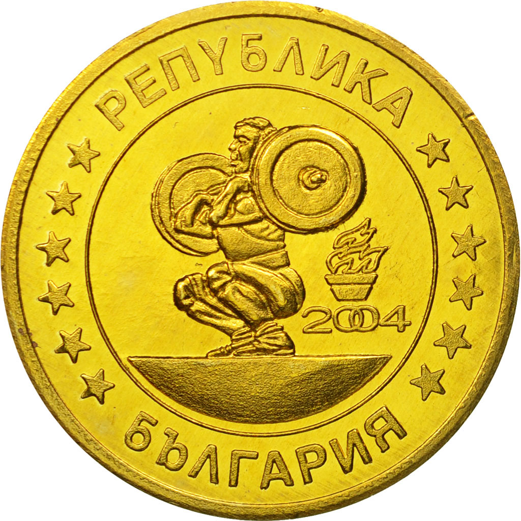 Bulgaria, Medal, Essai 50 cents, 2004, MS(63), Mosiądz