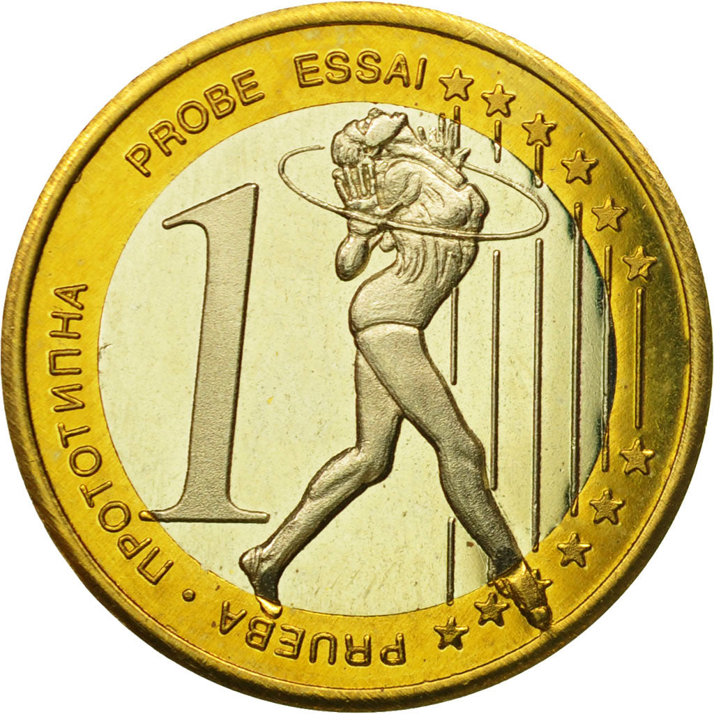 Bulgaria, Medal, Essai 1 euro, 2004, MS(63), Bi-Metallic