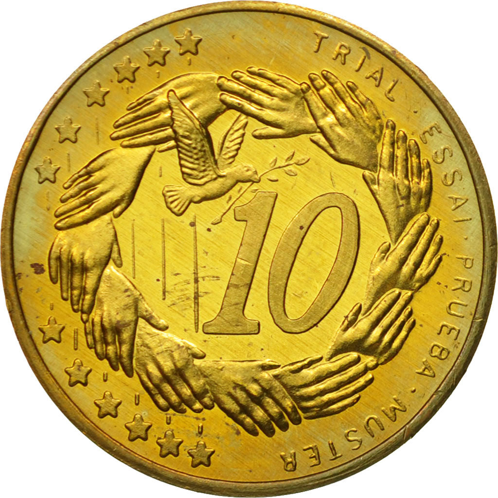 Polska, Medal, Essai 10 cents, 2004, MS(63), Mosiądz