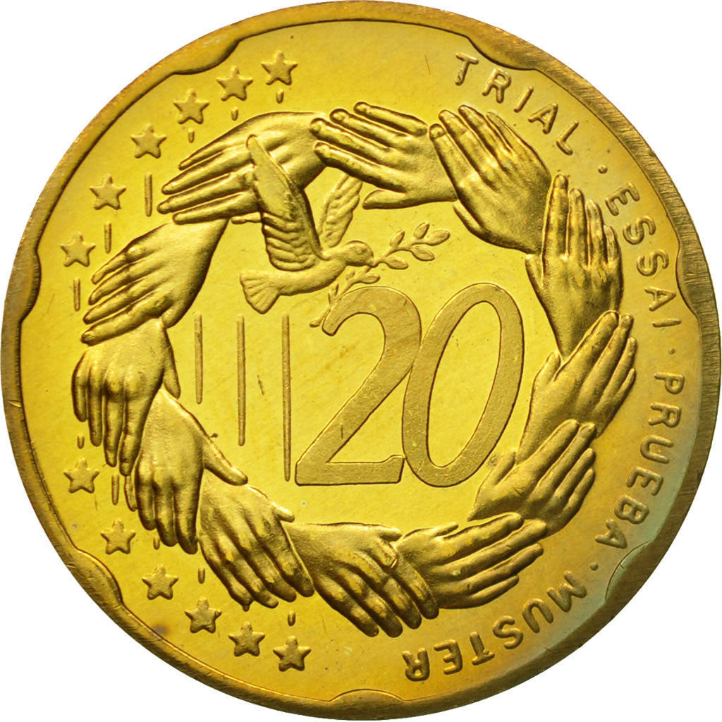 Polska, Medal, Essai 20 cents, 2004, MS(63), Mosiądz