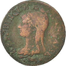 FRANCE, Dupré, 5 Centimes, 1799, Metz, KM #640.2, F(12-15), Bronze, Gadoury #...