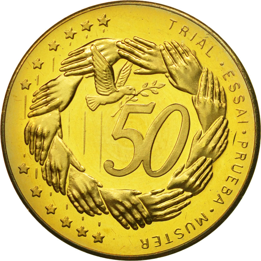 Poland, Medal, Essai 50 cents, 2004, MS(63), Brass