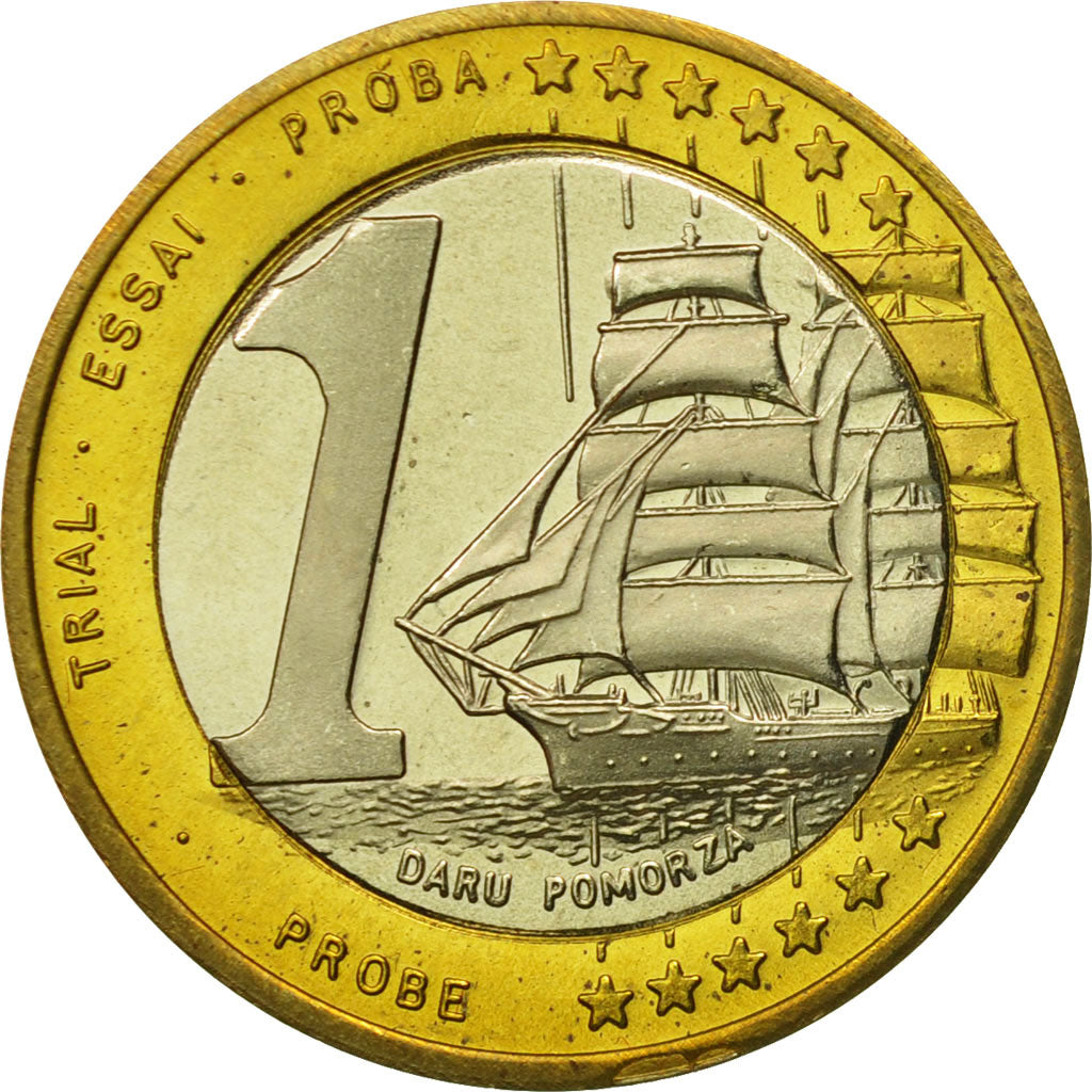 Pologne, Medal, Essai 1 euro, 2004, SPL, Bi-Metallic