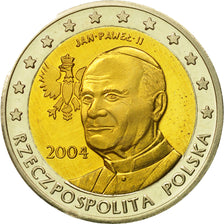 Polska, Medal, Essai 2 euros, 2004, MS(63), Bimetaliczny
