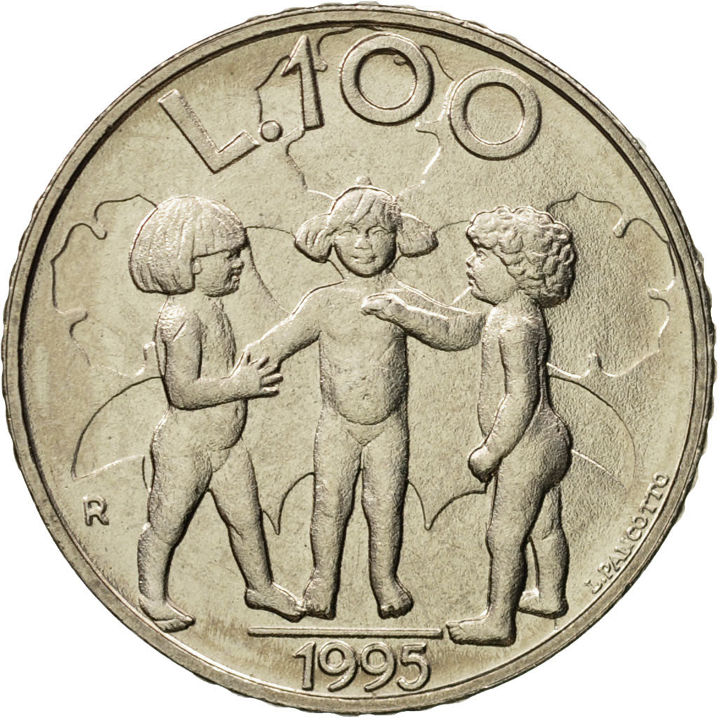 Coin, San Marino, 100 Lire, 1995, Rome, MS(65-70), Copper-nickel, KM:328