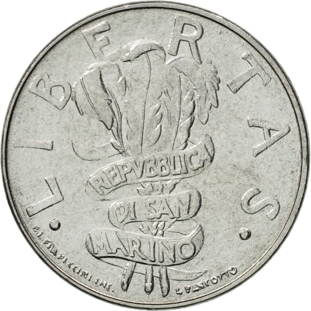 Moneta, San Marino, 50 Lire, 1995, Rome, FDC, Acciaio inossidabile, KM:327