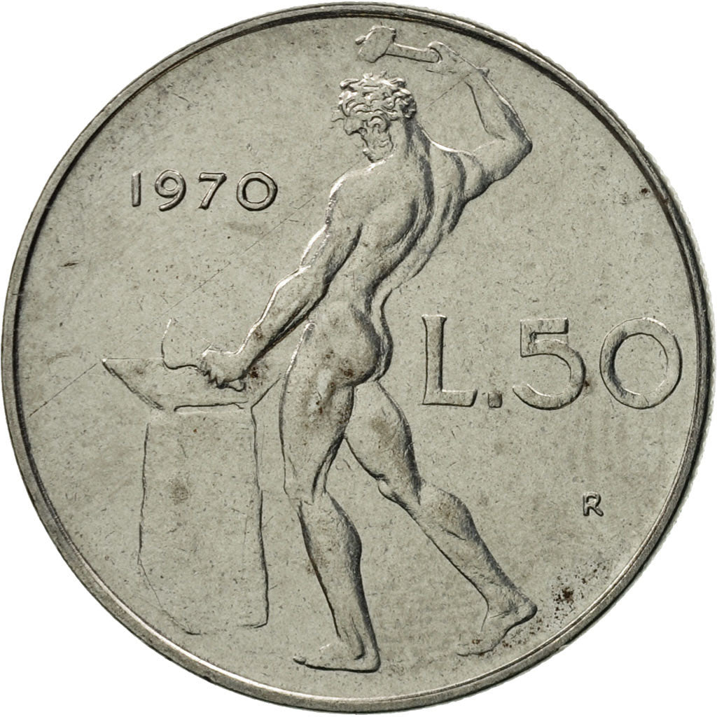 Monnaie, Italie, 50 Lire, 1970, Rome, SPL, Stainless Steel, KM:95.1