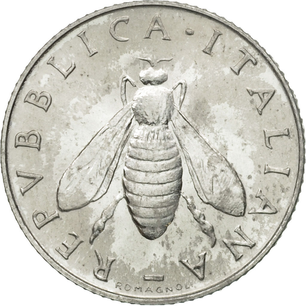 Coin, Italy, 2 Lire, 1970, Rome, EF(40-45), Aluminum, KM:94