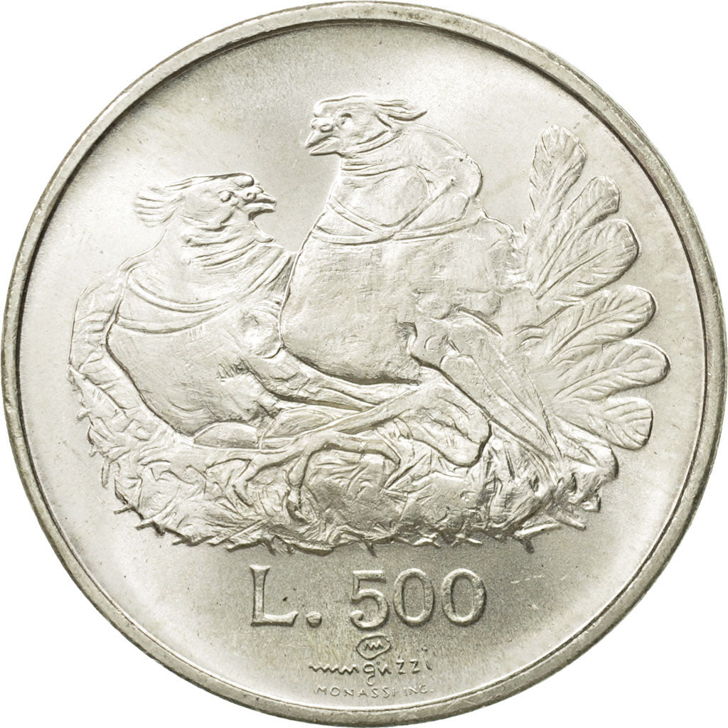 Coin, San Marino, 500 Lire, 1974, Rome, MS(65-70), Silver, KM:37