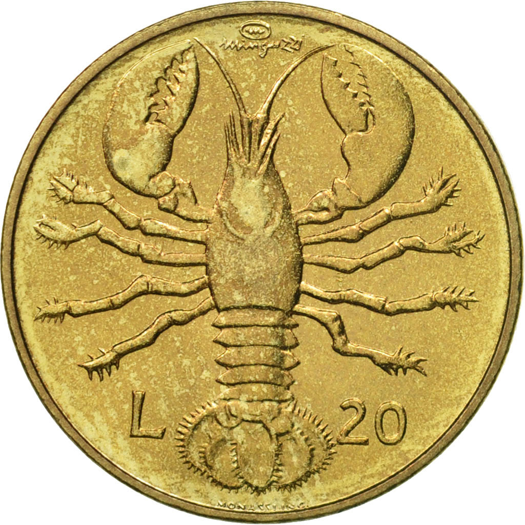Coin, San Marino, 20 Lire, 1974, Rome, AU(55-58), Aluminum-Bronze, KM:34