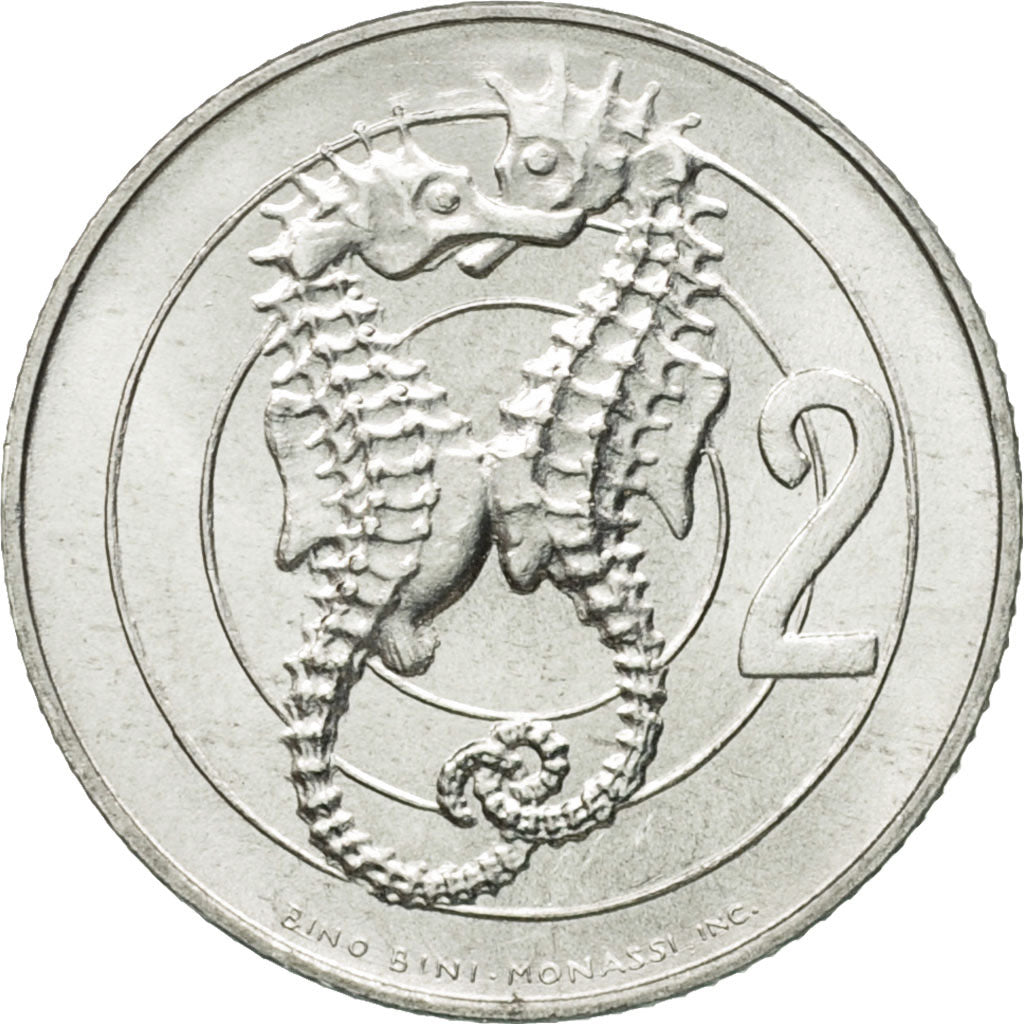 Coin, San Marino, 2 Lire, 1975, Rome, MS(63), Aluminum, KM:41