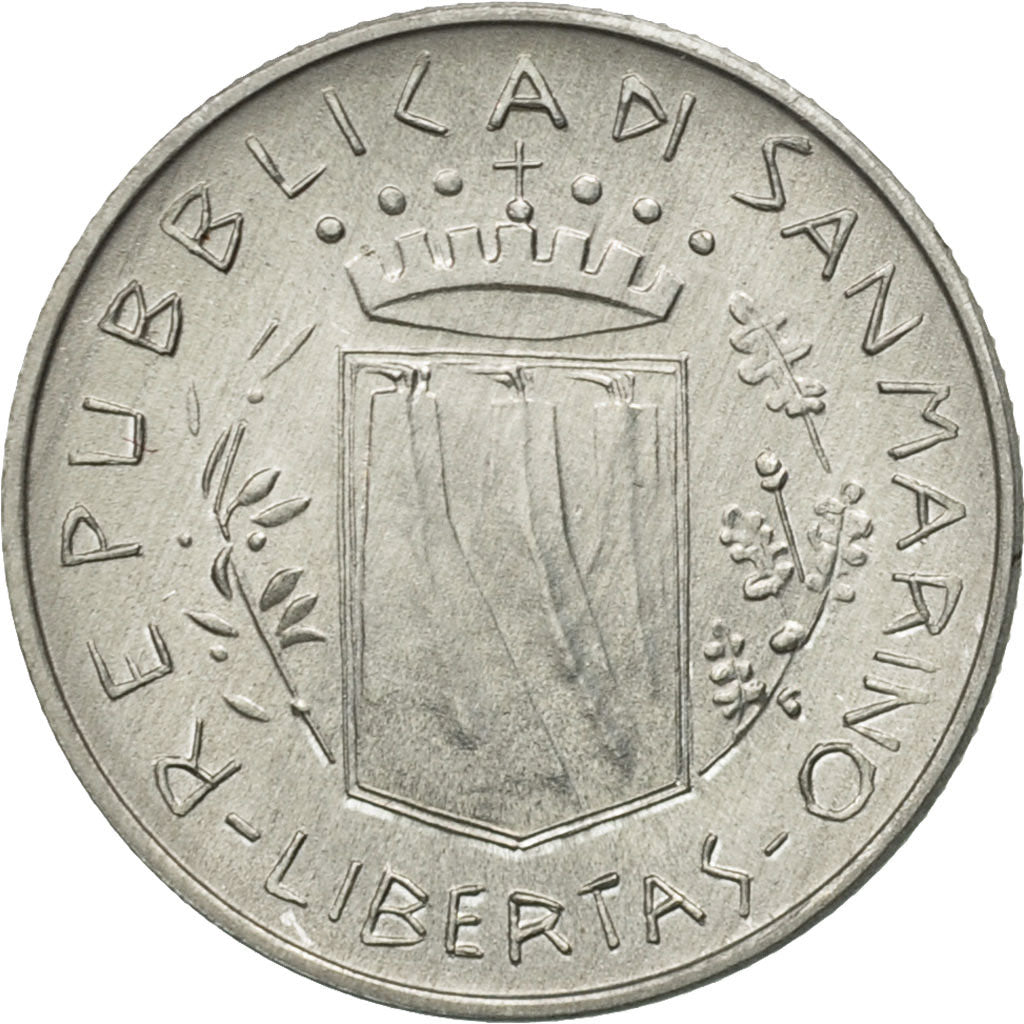Coin, San Marino, 2 Lire, 1981, Rome, MS(63), Aluminum, KM:117