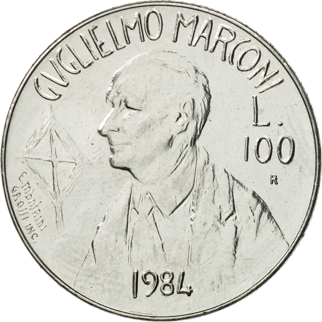 Coin, San Marino, 100 Lire, 1984, Rome, MS(65-70), Steel, KM:165