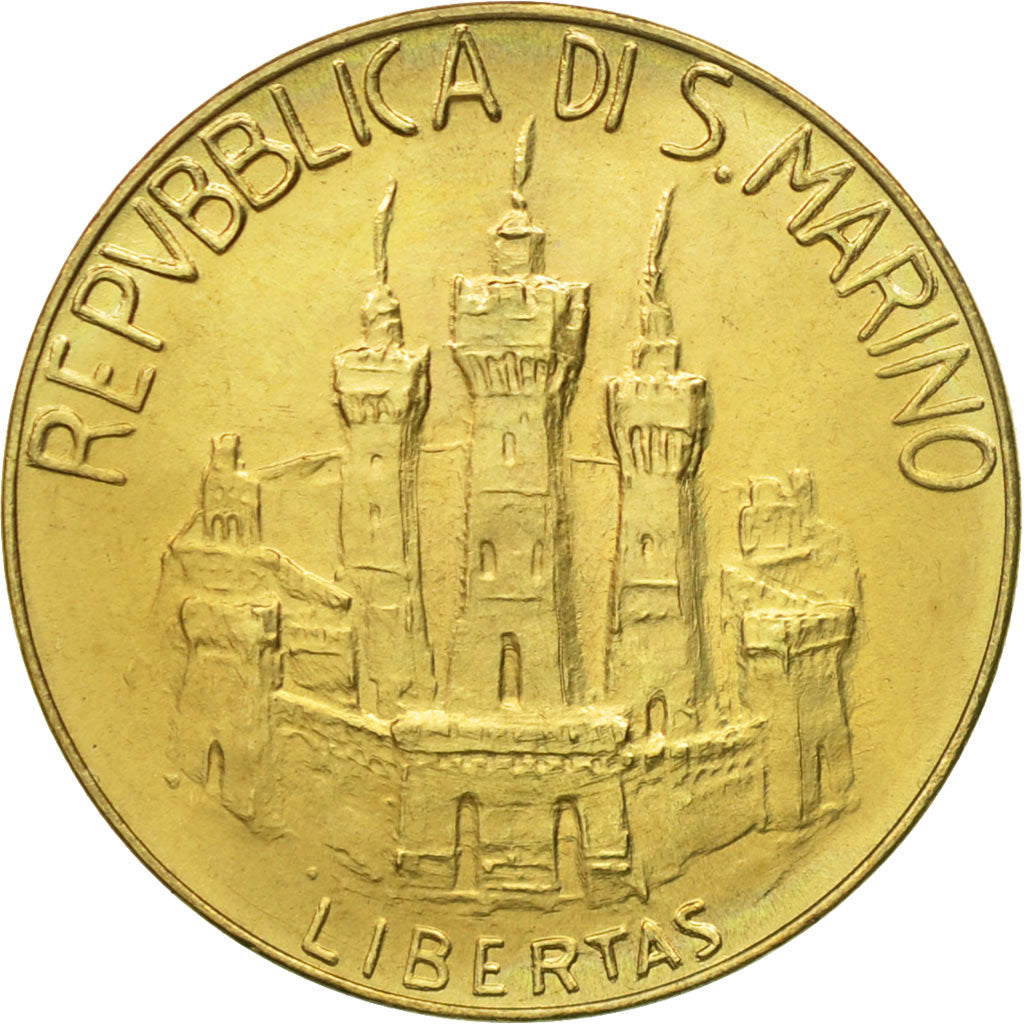 Coin, San Marino, 20 Lire, 1984, Rome, EF(40-45), Aluminum-Bronze, KM:163