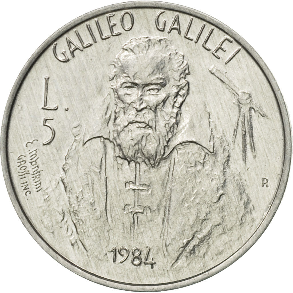 Coin, San Marino, 5 Lire, 1984, Rome, MS(65-70), Aluminum, KM:161