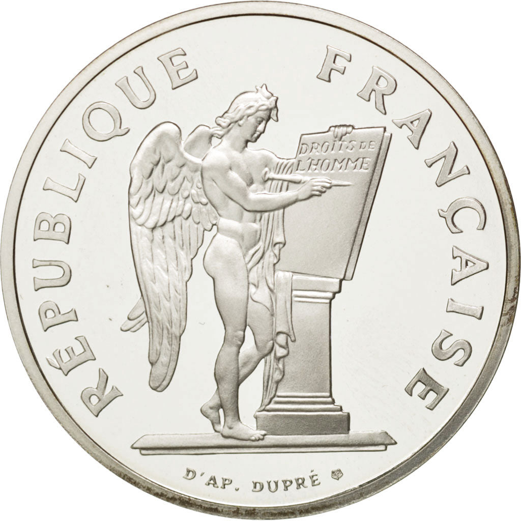 France, Vème République, 100 Francs Droits de l'Homme, BE, 1989, KM 970a