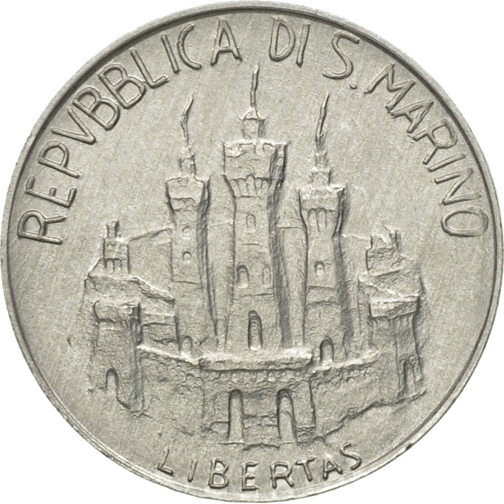 Coin, San Marino, Lira, 1984, Rome, MS(63), Aluminum, KM:159