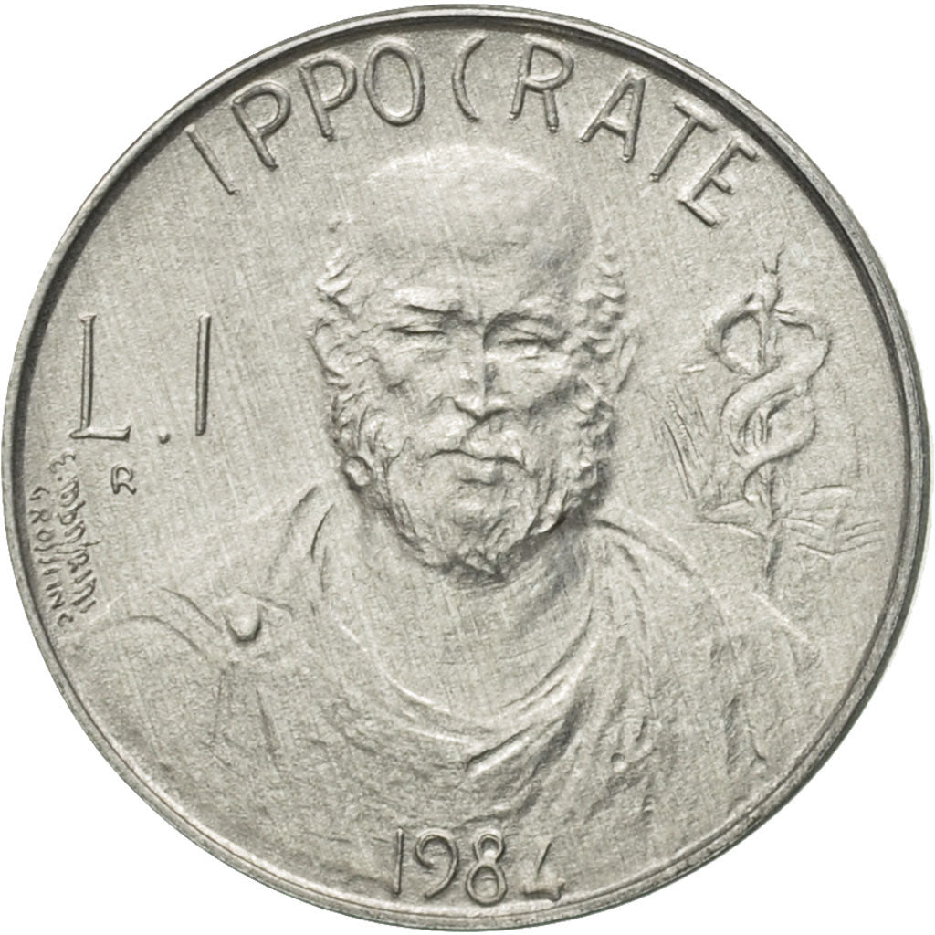 Coin, San Marino, Lira, 1984, Rome, MS(63), Aluminum, KM:159