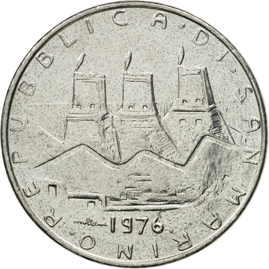 Coin, San Marino, 100 Lire, 1976, Rome, MS(65-70), Steel, KM:57