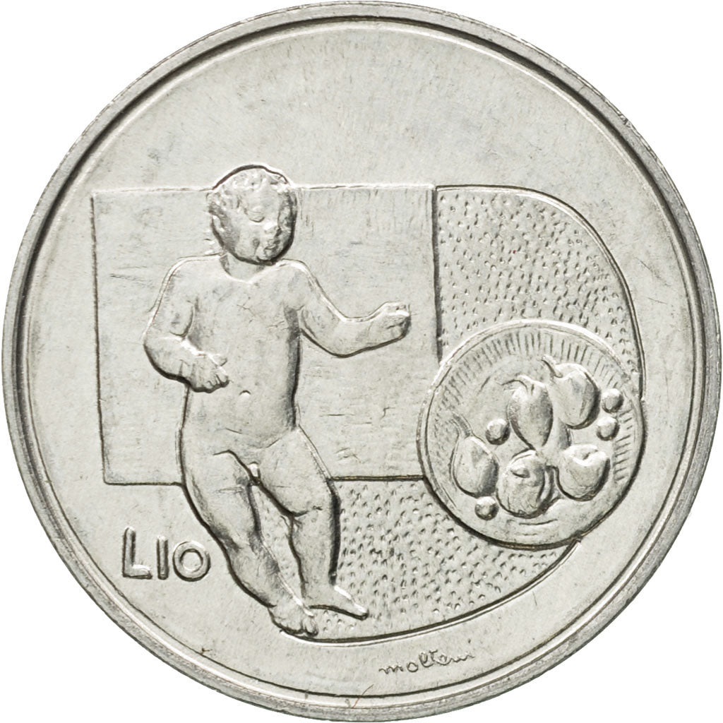 Coin, San Marino, 10 Lire, 1976, Rome, MS(65-70), Aluminum, KM:54