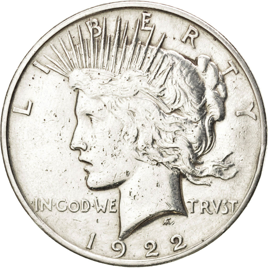 UNITED STATES, Peace Dollar, Dollar, 1922, U.S. Mint, KM #150, VF(30-35),...