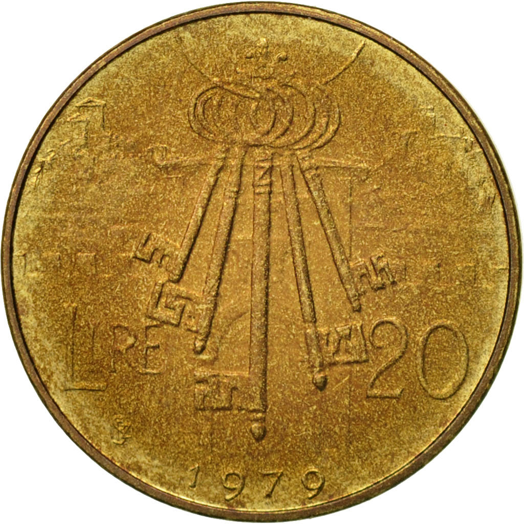 Monnaie, San Marino, 20 Lire, 1979, Rome, TTB, Aluminum-Bronze, KM:93